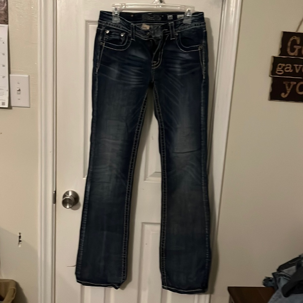 Miss me jeans. Boot cut.. no holes or rips size 30